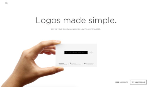 一瞬でロゴが作れる『squarespace』ってサイトが面白い